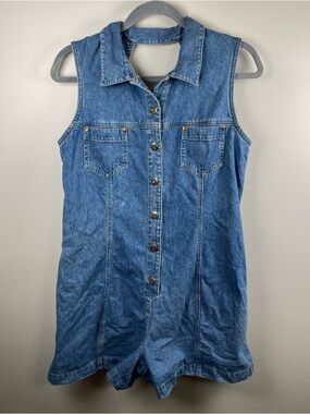 Vintage Palmettos Jeanswear Denim Romper size 13